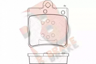 R BRAKE rb1311 -  Комплект тормозных колодок, дисковый тормоз